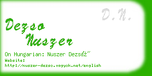 dezso nuszer business card